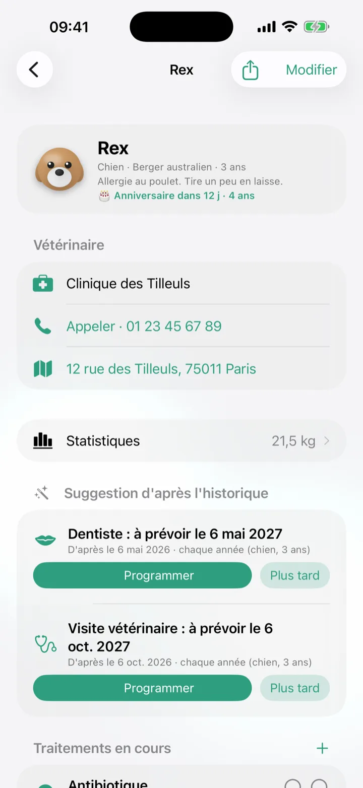 Fiche santé