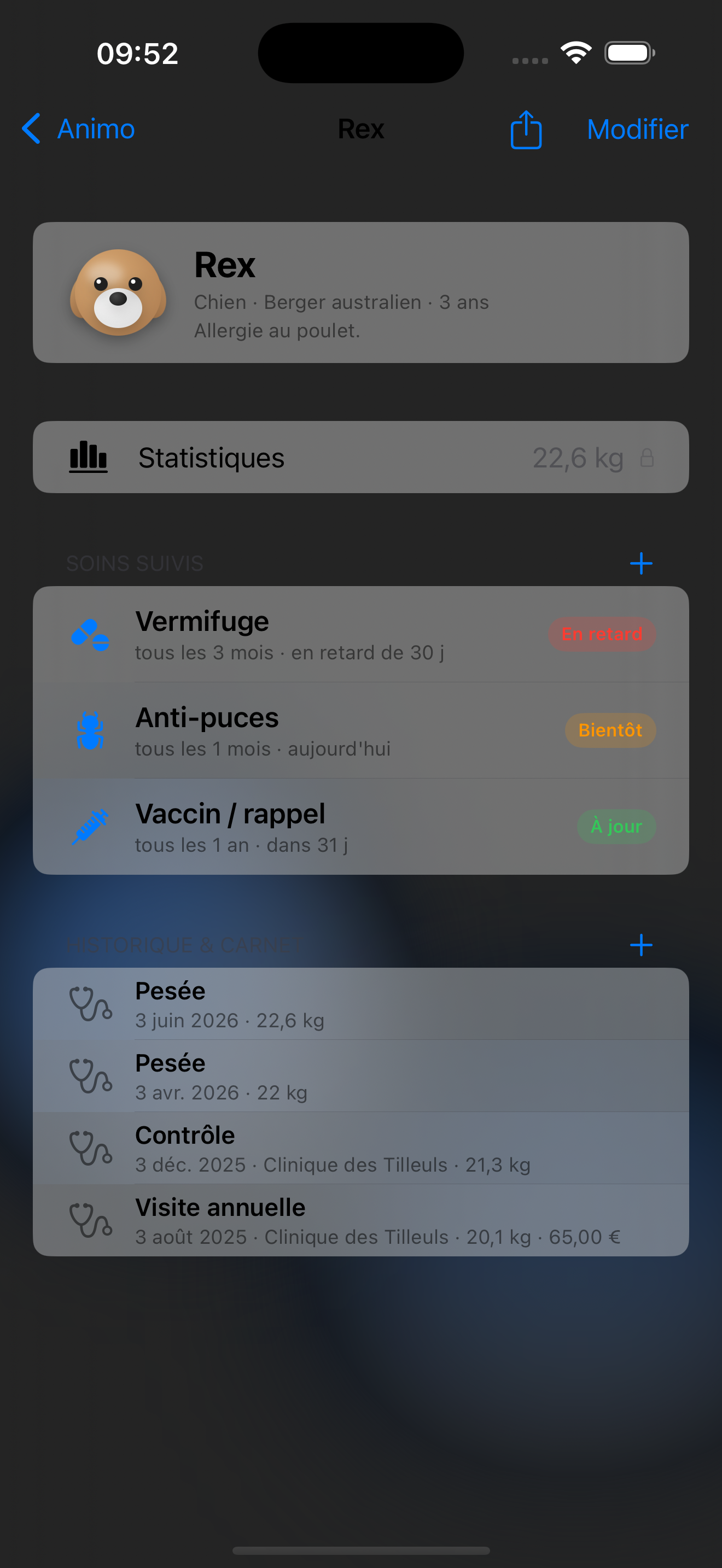 Fiche santé